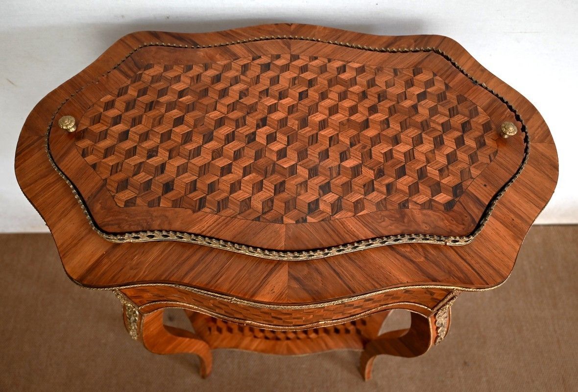Planter In Marquetry, Louis XV Style, Napoleon III Period   Mid 19th Century photo vinterior