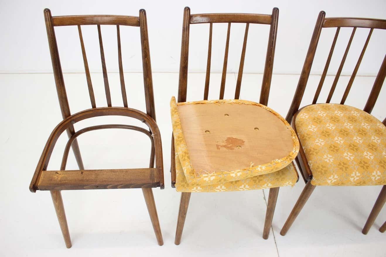 Furniture 1970s Set Of Four Dining Chairs By Jitona, Czechoslovakia photo
