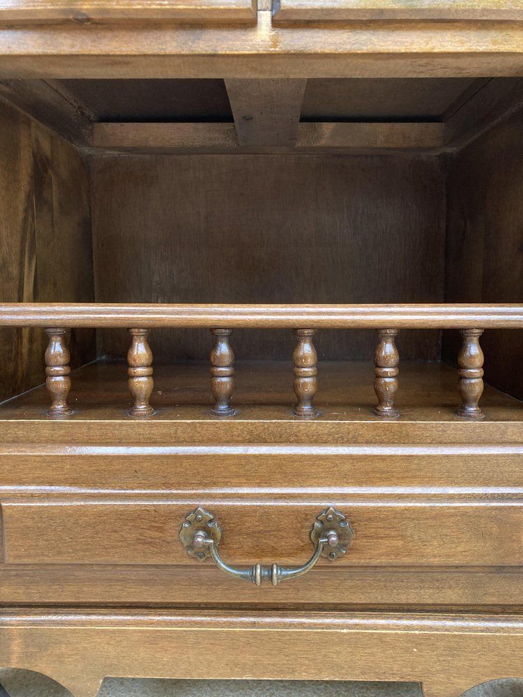 photo furniture 20th Spanish Nightstands With Three Drawers  One Shelf And Bronze Hardware 1970s, Set Of 2