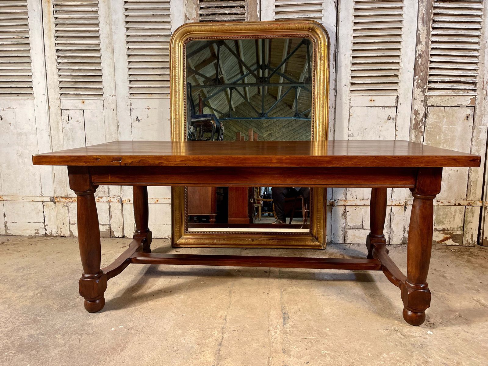 Antique French Provincial Farmhouse Oak Extending Refectory Dining Table Circa 1890 photo 1050.0
