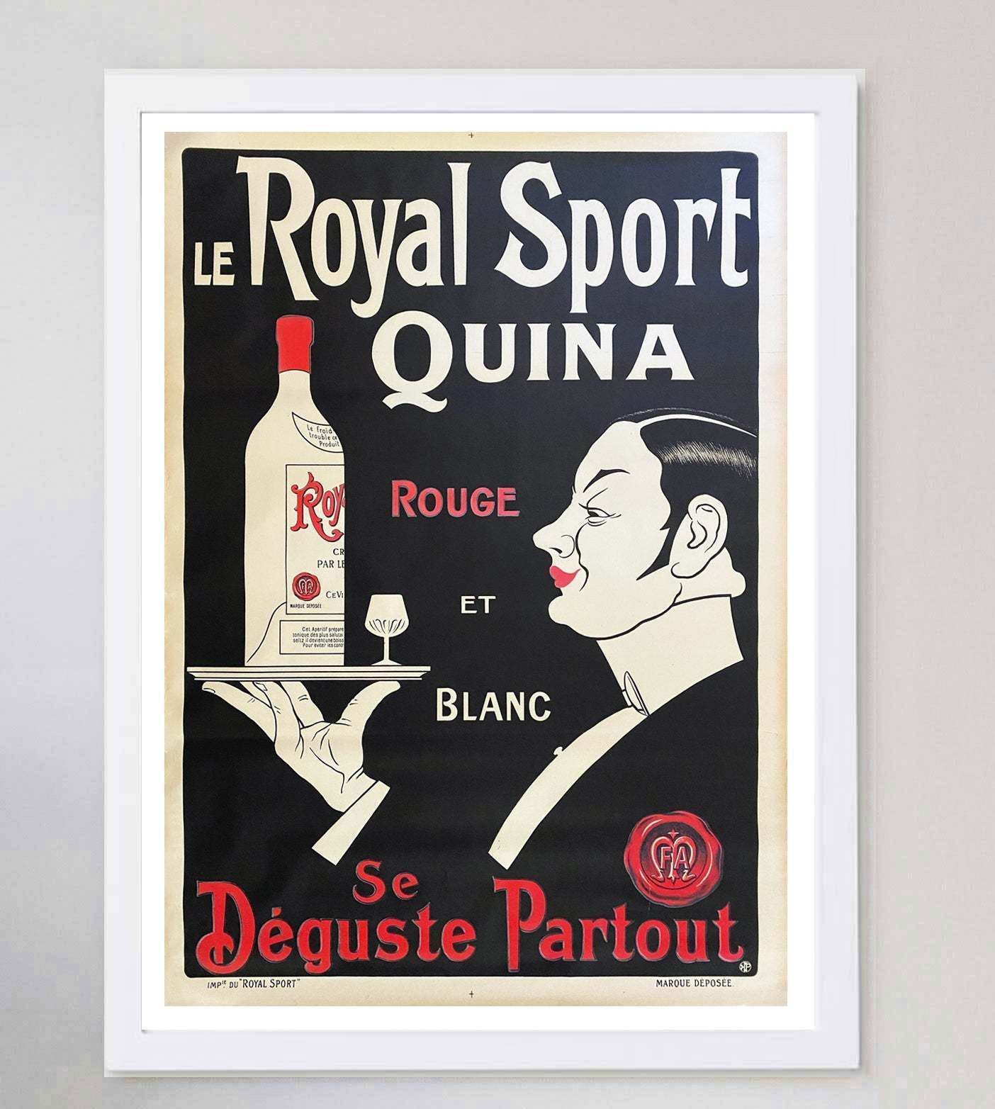Le Royal Sport Quina Original Vintage Poster photo for sale