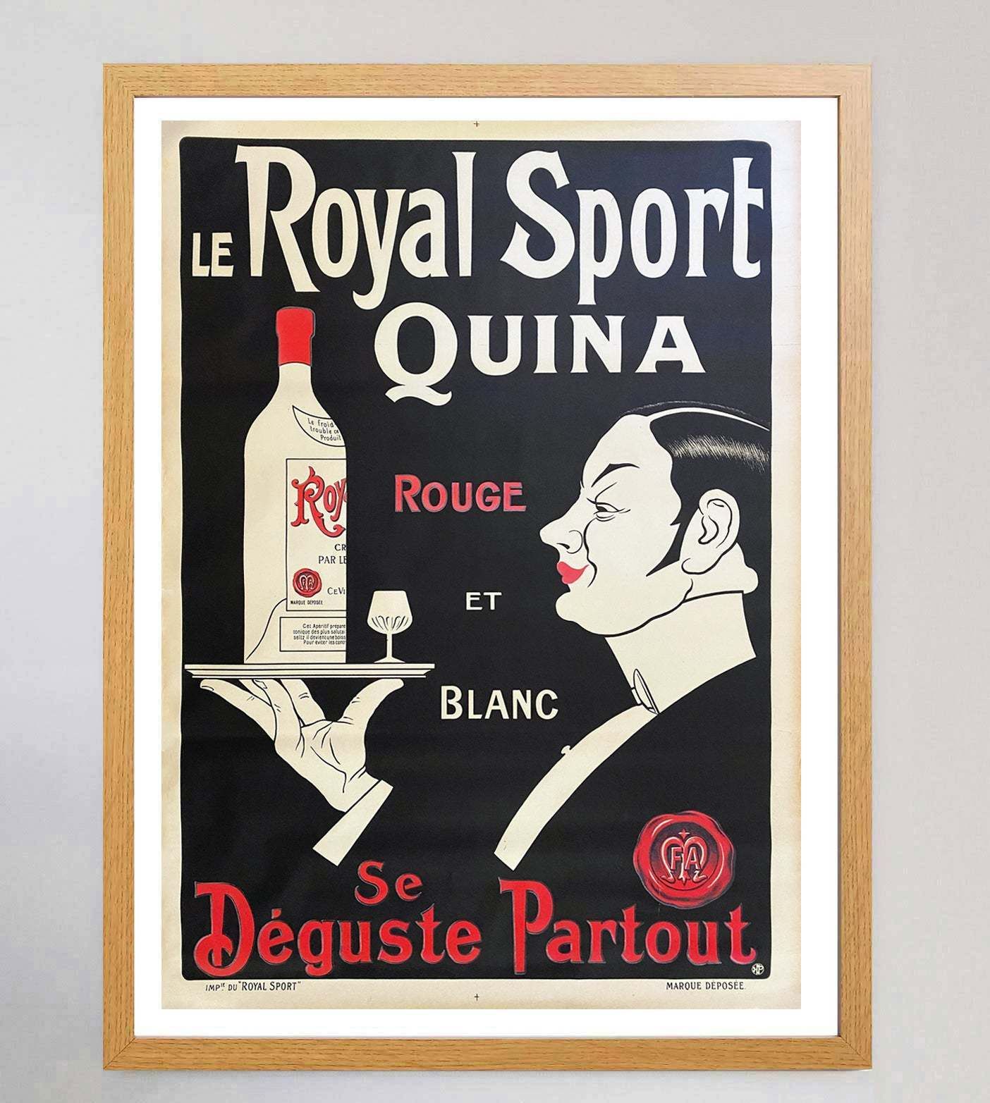 Le Royal Sport Quina Original Vintage Poster photo Art