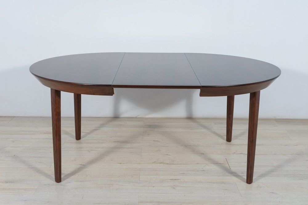 Mid Century Rosewood Extendable Table By Ole Hald For Gudme Møbelfabrik, 1970s photo vintage