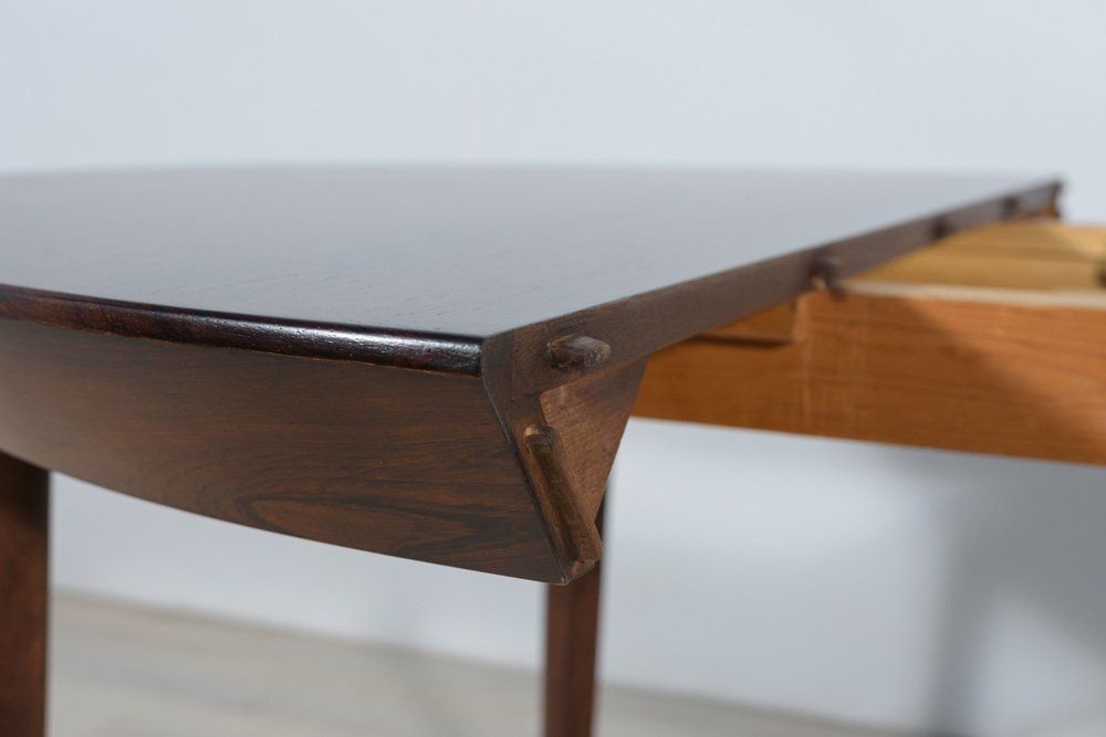 photo vintage Mid Century Rosewood Extendable Table By Ole Hald For Gudme Møbelfabrik, 1970s