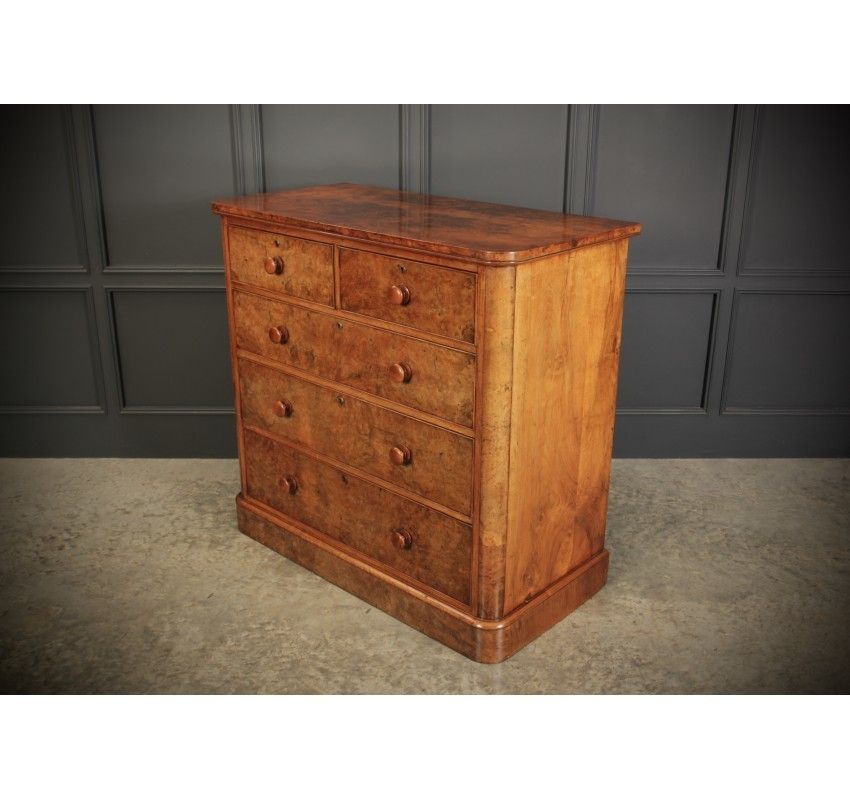 Victorian Burr Oak Chest Of Drawers photo vinterior