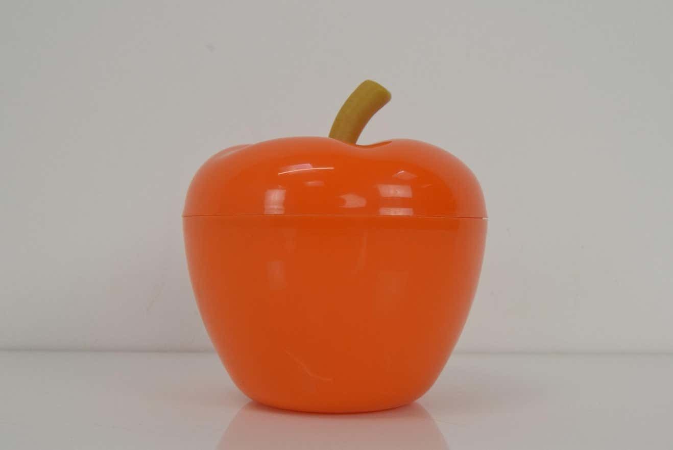 Mid Century Plastic Box,Apple,1970's. photo Home Decor