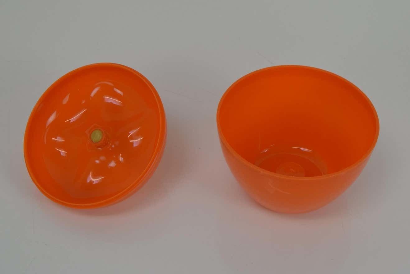 Mid Century Plastic Box,Apple,1970's. photo vintage
