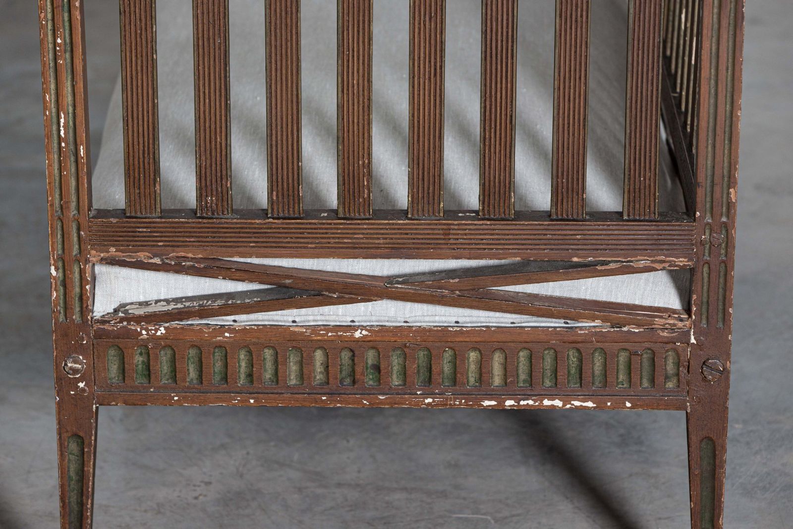 photo for sale Swedish Painted Gustavian Sofa   Daybed