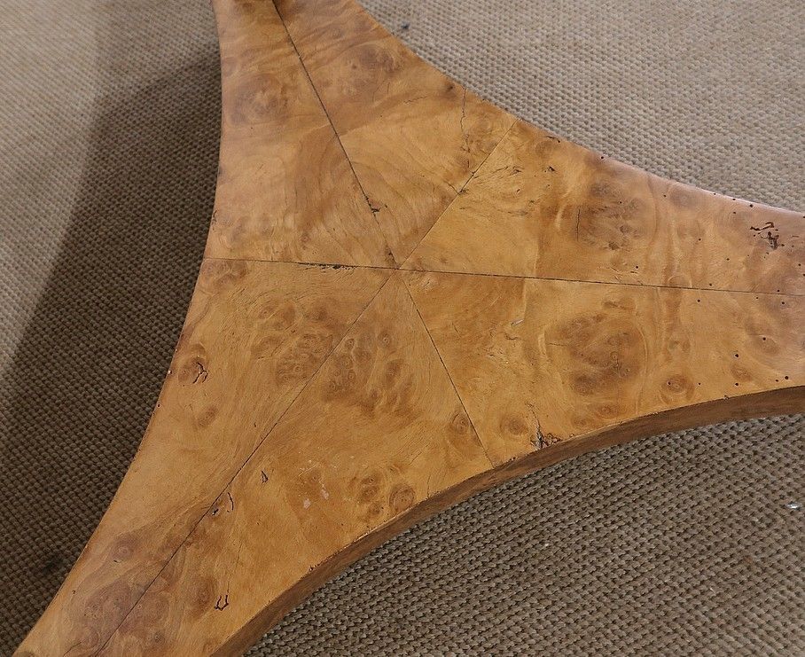 4058.2 Pedestal Table In Walnut And Marble, Restoration Period, Early 19th Century photo