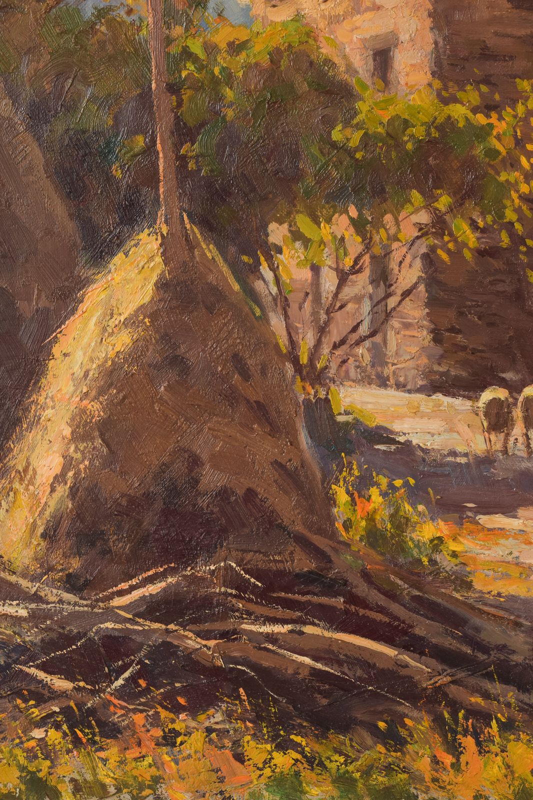 Francesc Carbonell Massabe   Farmyard With Sheep photo vinterior