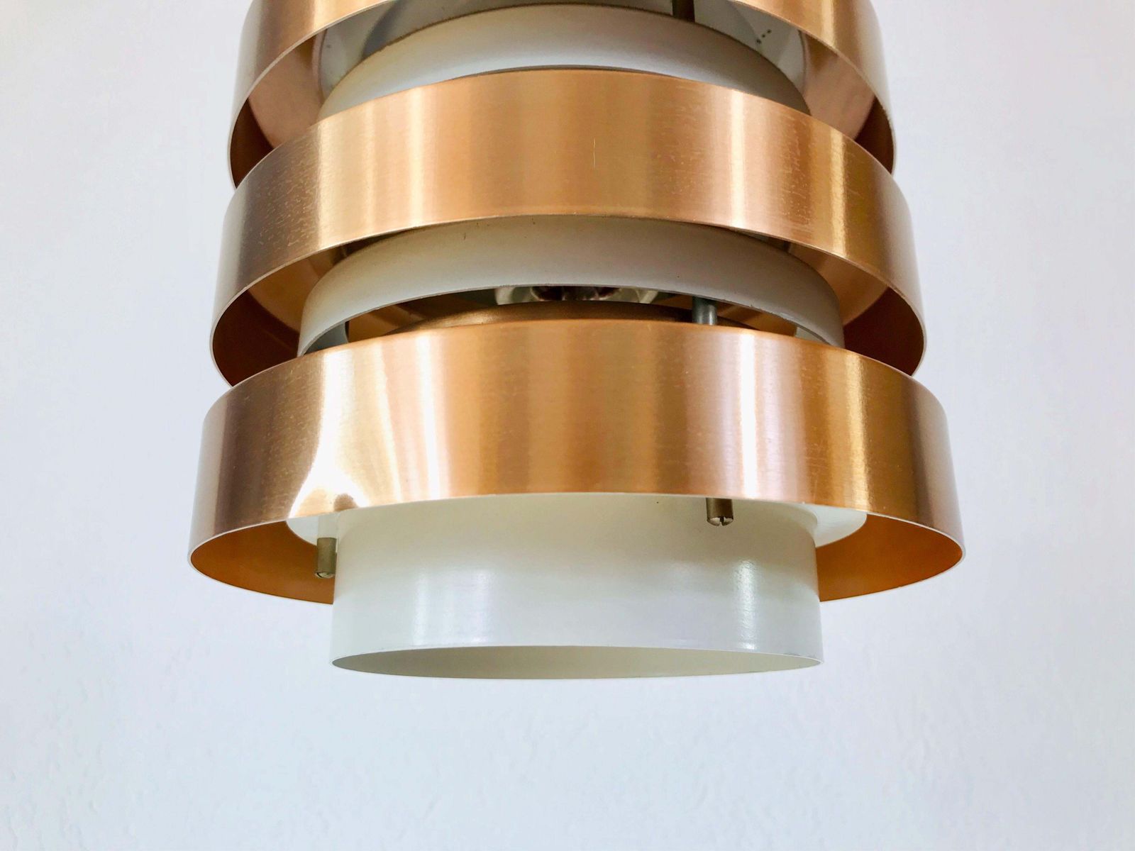 Rare Copper And Metal Pendant Lamp From Ddr, 1960s photo vinterior