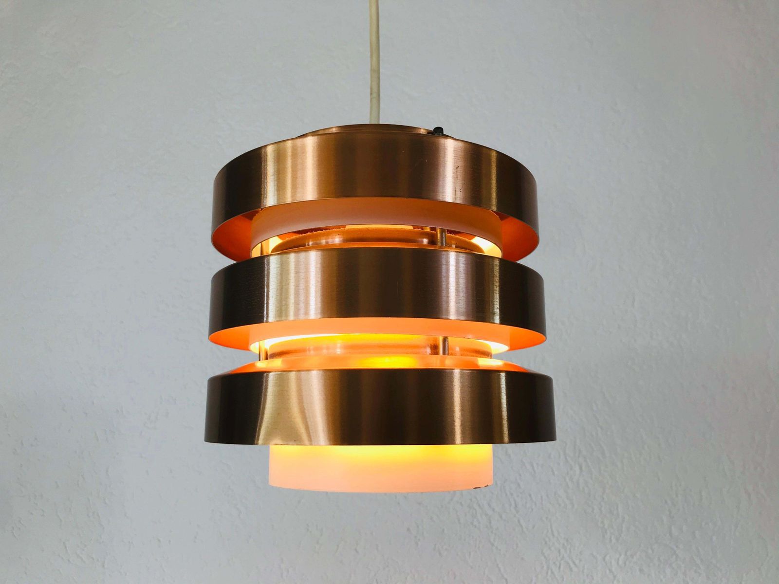 photo furniture Rare Copper And Metal Pendant Lamp From Ddr, 1960s