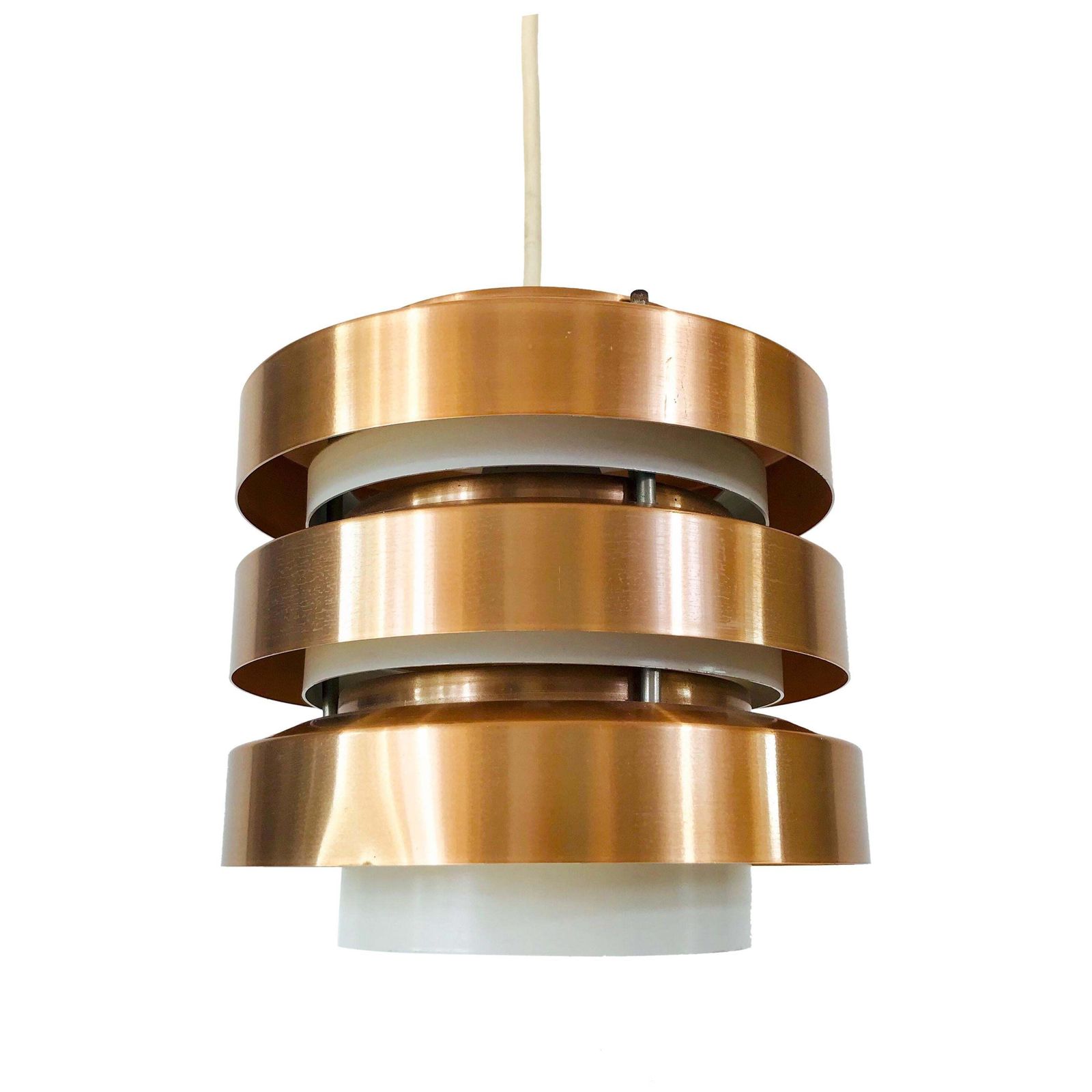 514.0 Rare Copper And Metal Pendant Lamp From Ddr, 1960s photo