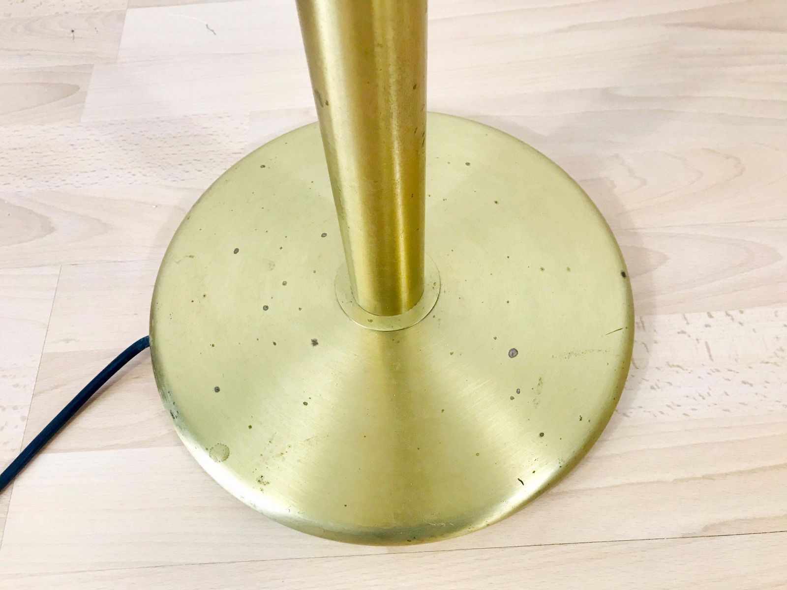 Cosack Midcentury Brass And Cloth Floor Lamp, 1960s, Germany photo vinterior