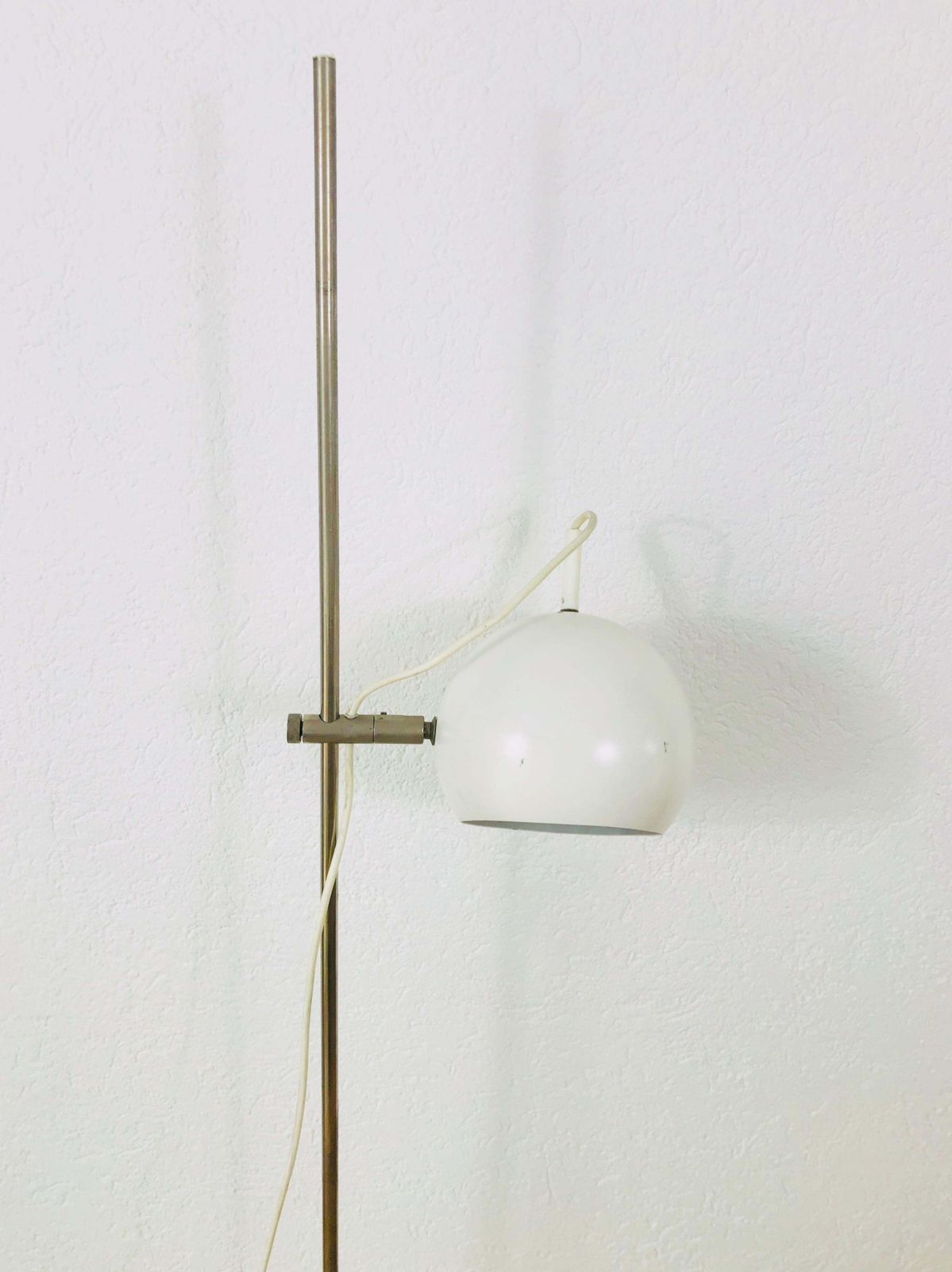Midcentury White Floor Lamp In The Style Of Joe Colombo, 1960s photo furniture