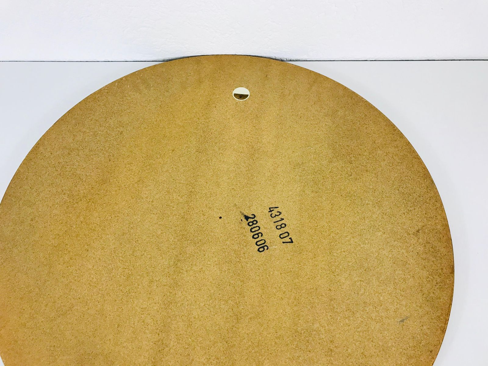 photo for sale Midcentury German Round Wooden Mirror, Germany, 1960s