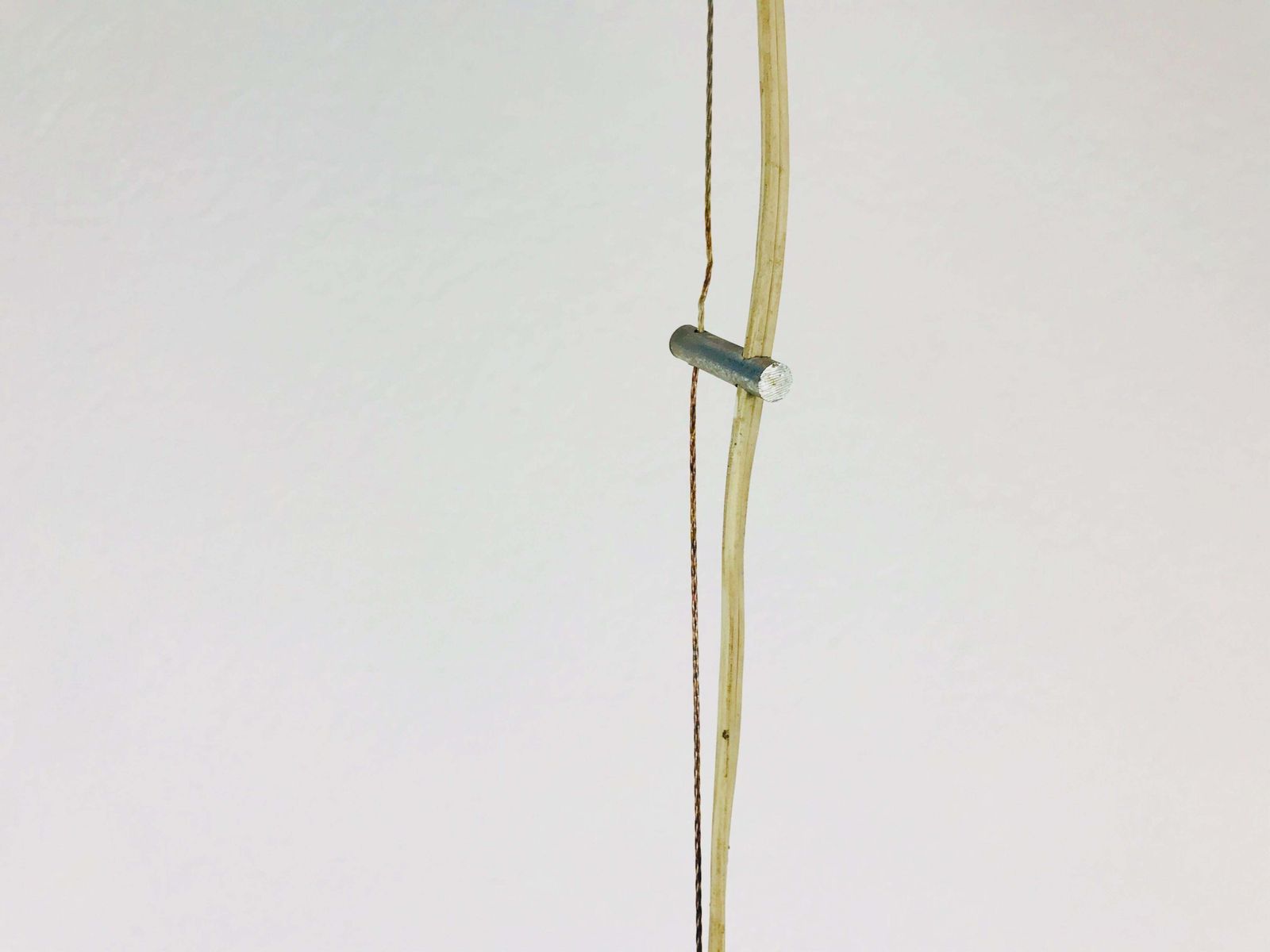 photo furniture Italian Red Metal And Opaline Glass Hanging Lamp, 1970s, Italy
