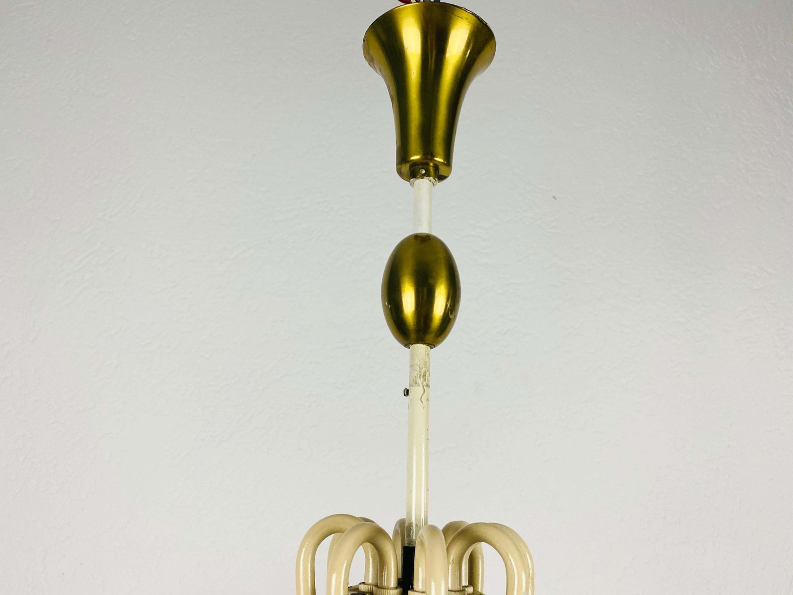 Midcentury Brass 8 Arm Sputnik Chandelier By Vereinigte Werkstätte, 1960s photo 1883.0