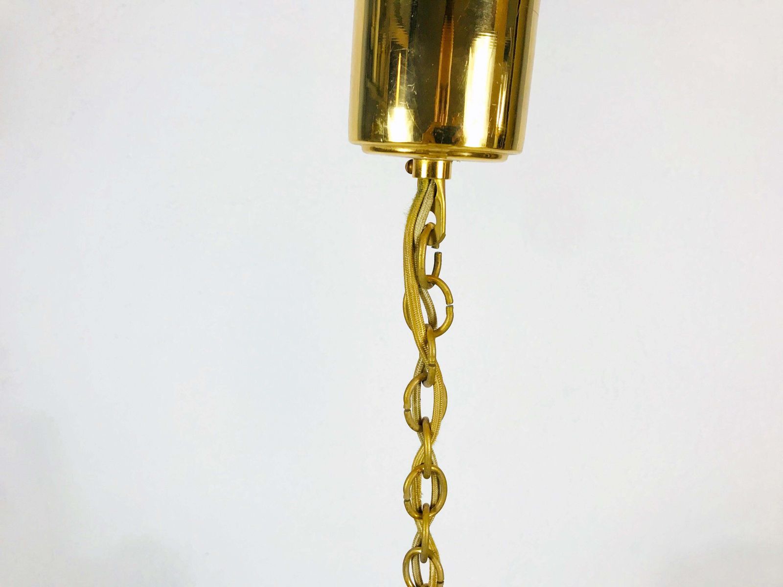 photo buy Pair Of Gilt Brass And Crystal Glass Chandeliers By Palwa, Germany, 1970s