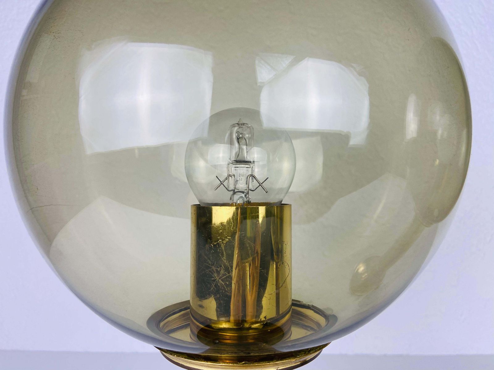 Pair Of Midcentury Glass Flush Mounts By Ott International, 1960s photo Lighting