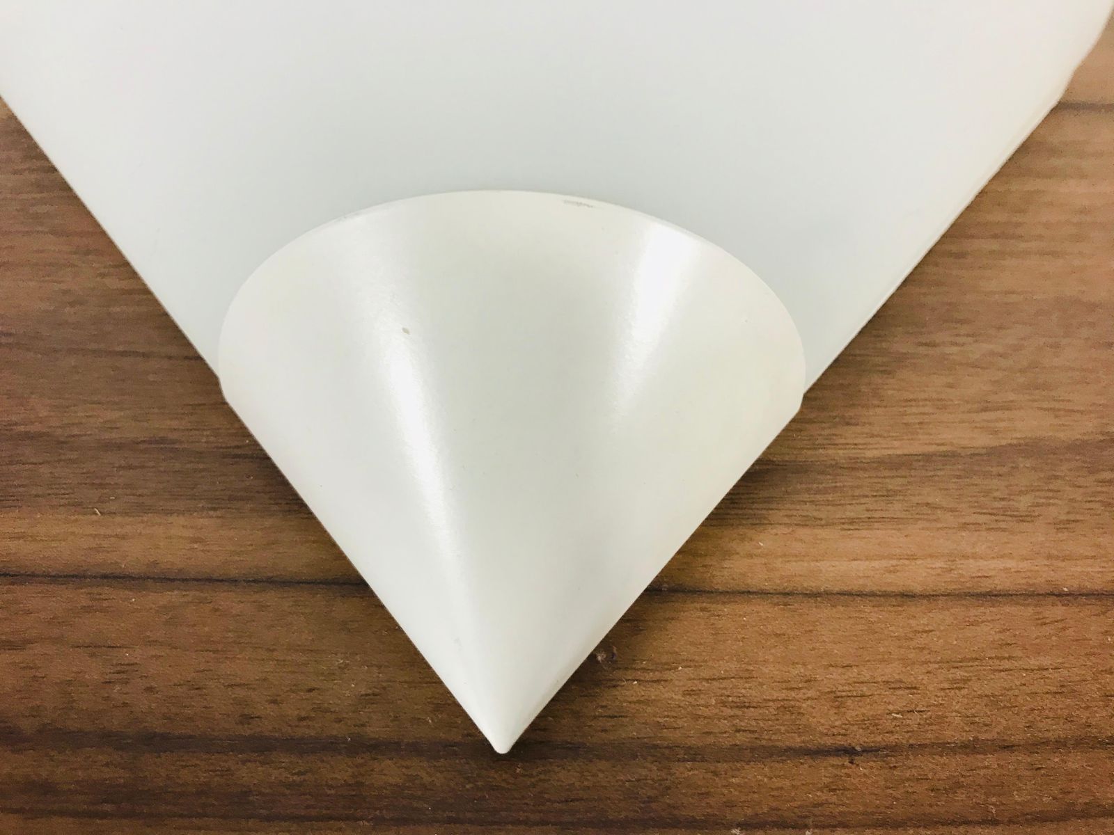 Midcentury Opaline Glass Wall Lamp By Limburg, Germany, 1970s photo for sale