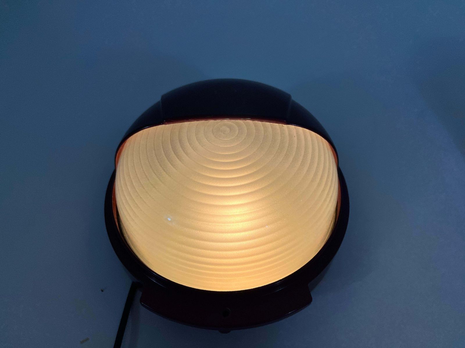 Lighting Pair Of Midcentury Metal And Glass Wall Lamps, Italy, 1960s photo