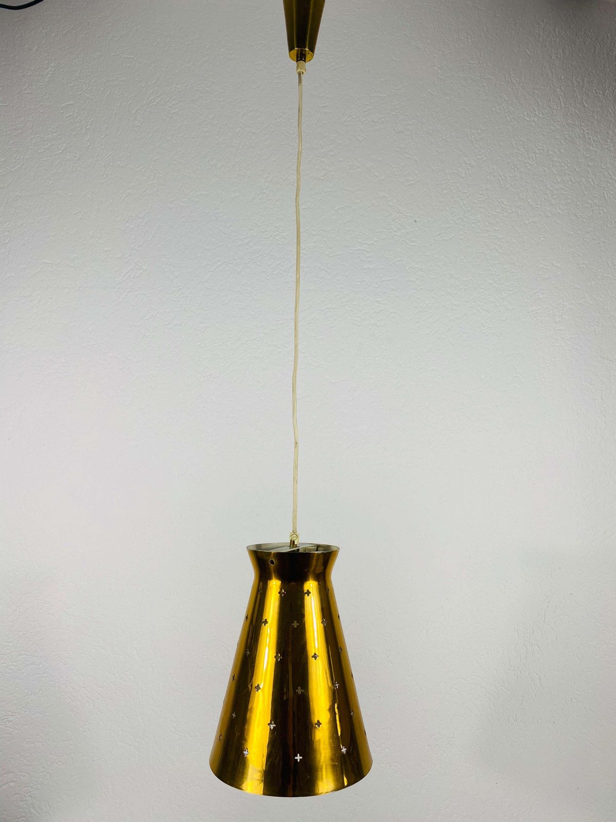 Polished Brass Pendant Lamp In The Style Of Paavo Tynell, 1950s photo buy
