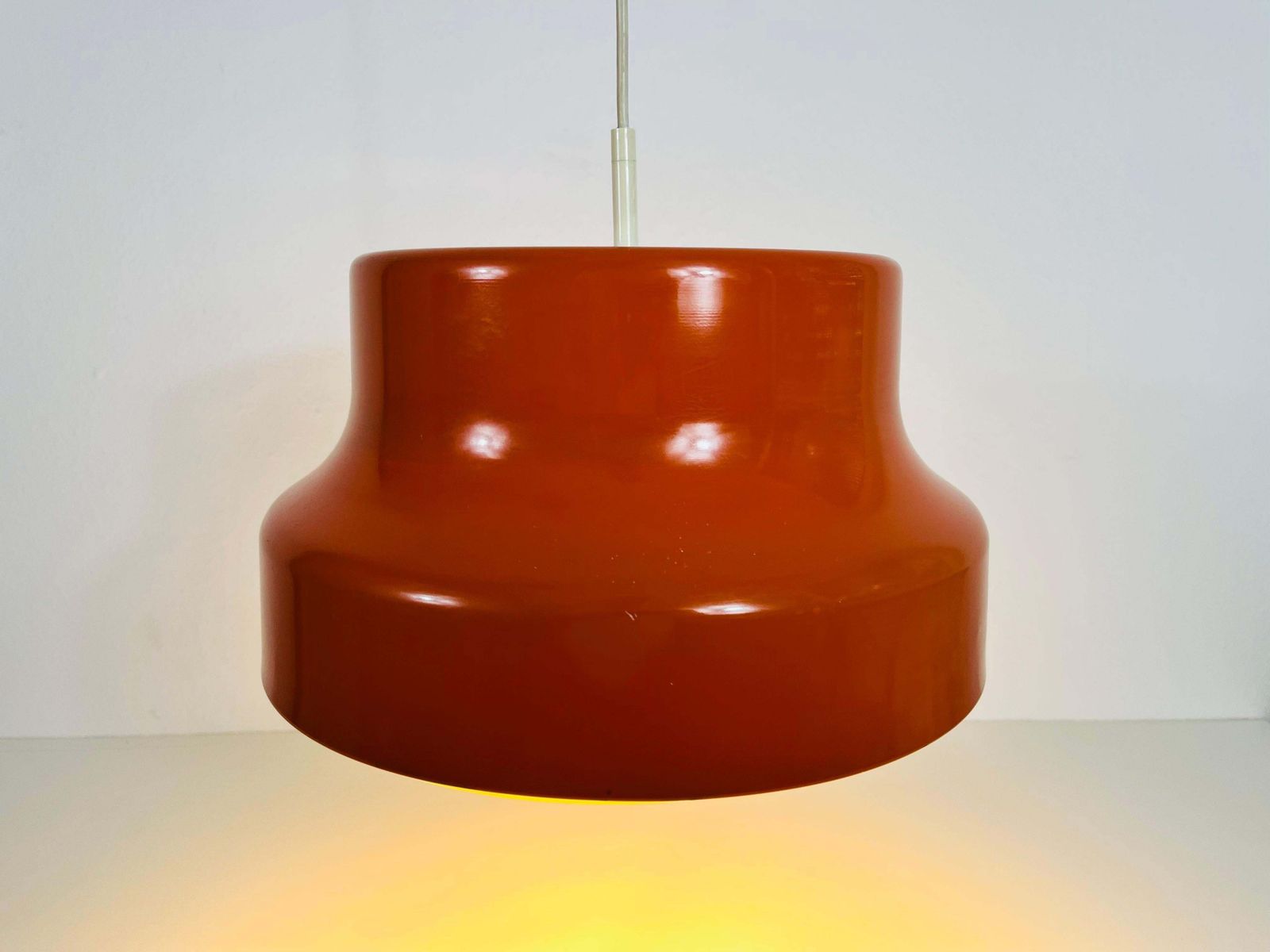 Space Age Bumling hanglamp in oranje, Duitsland, jaren 1970 photo vintage