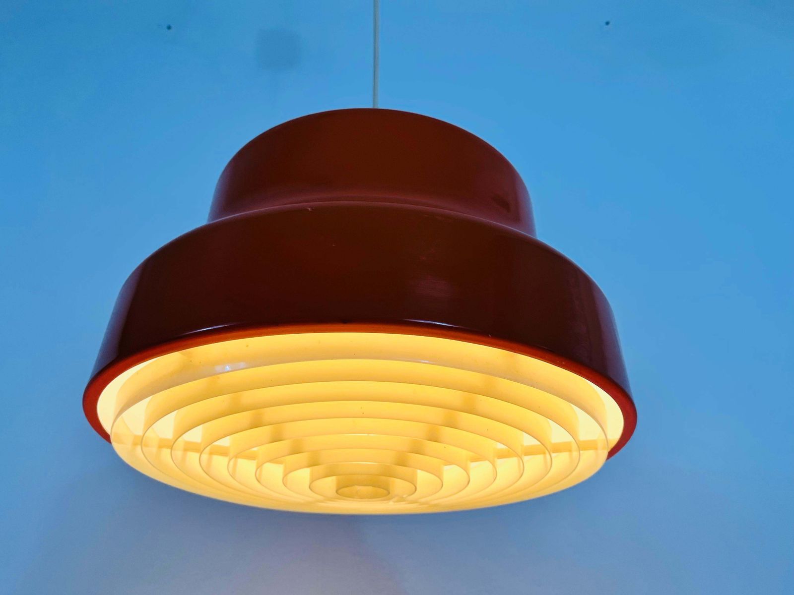 photo for sale Space Age Bumling hanglamp in oranje, Duitsland, jaren 1970
