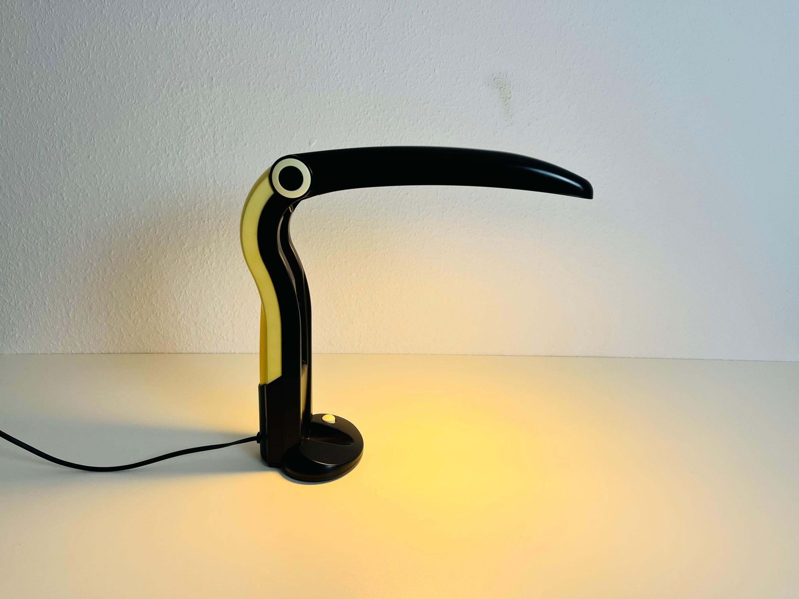 photo for sale Black Toucan Table Lamp By H.T. Huang For Huangslite, 1990s