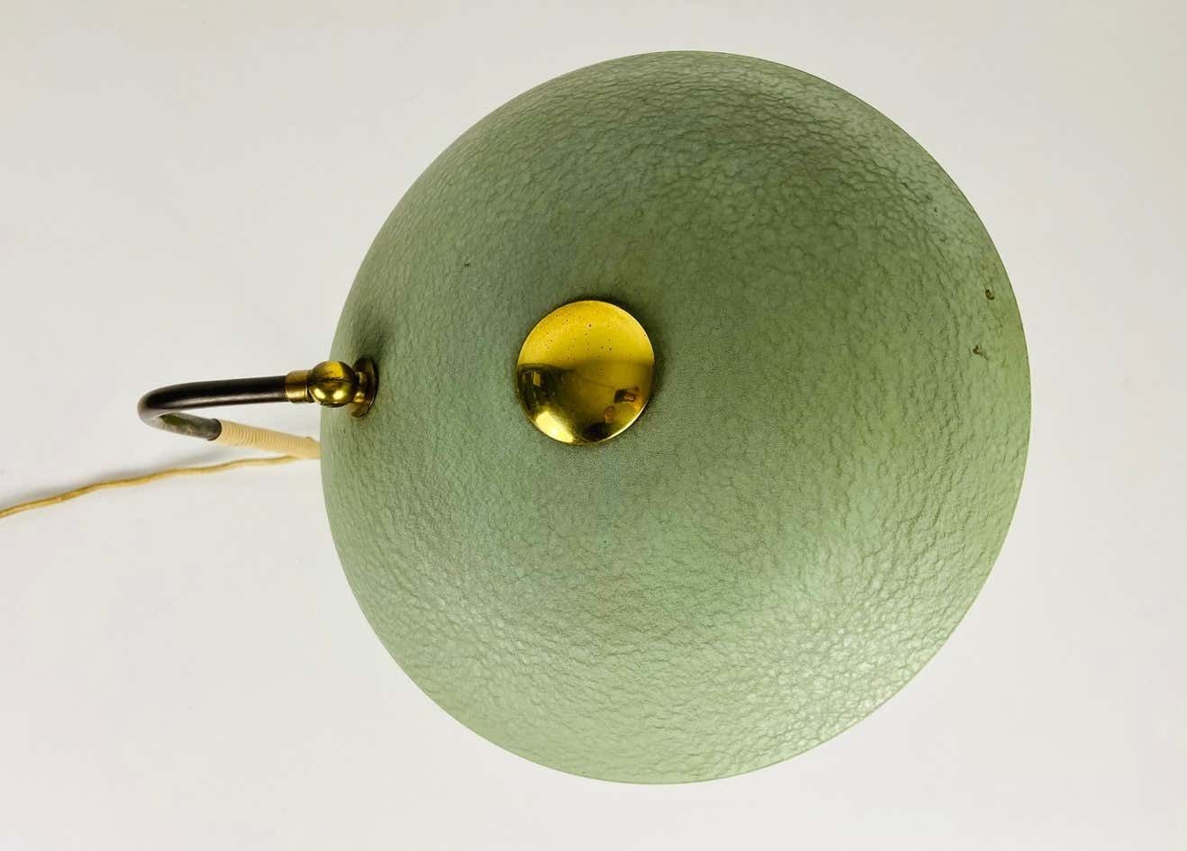 Green Italian Table Lamp In The Style Of Stilnovo, 1960s, Italy photo vintage