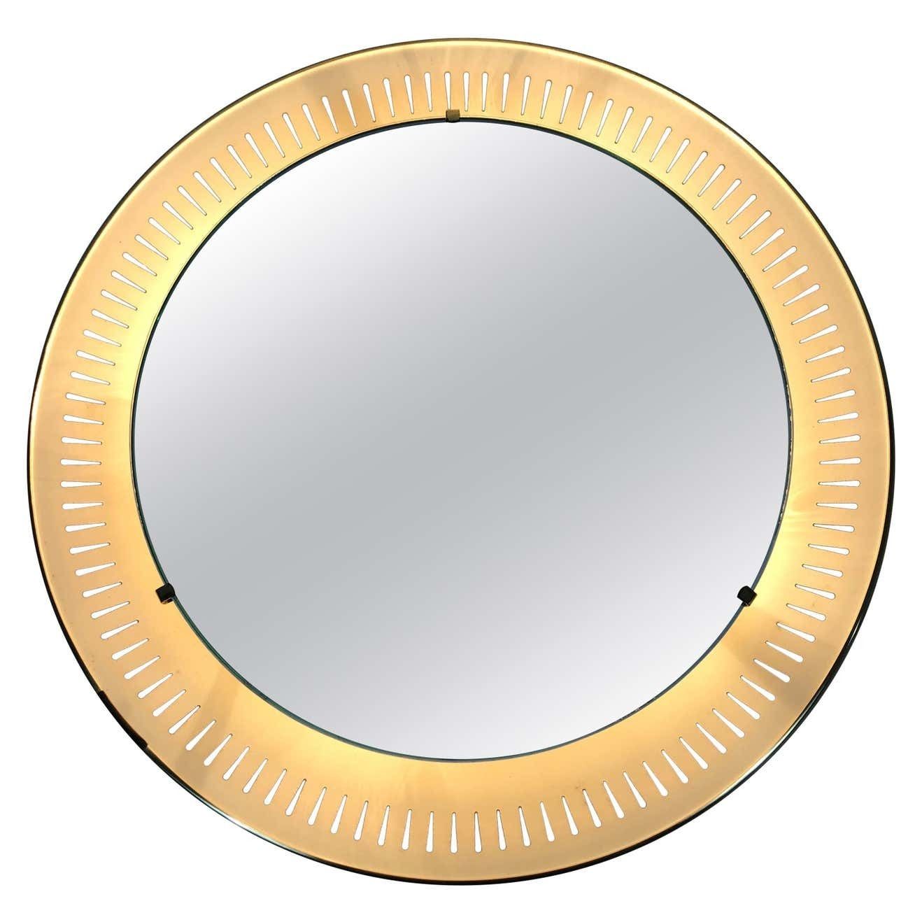 Rare Midcentury Metal Illuminated Mirror By Hillebrand, Germany, 1950s