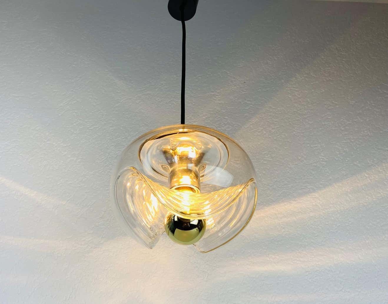 photo buy Transparent Glass Pendant Lamp By Koch & Lowy For Peill And Putzler, 1960