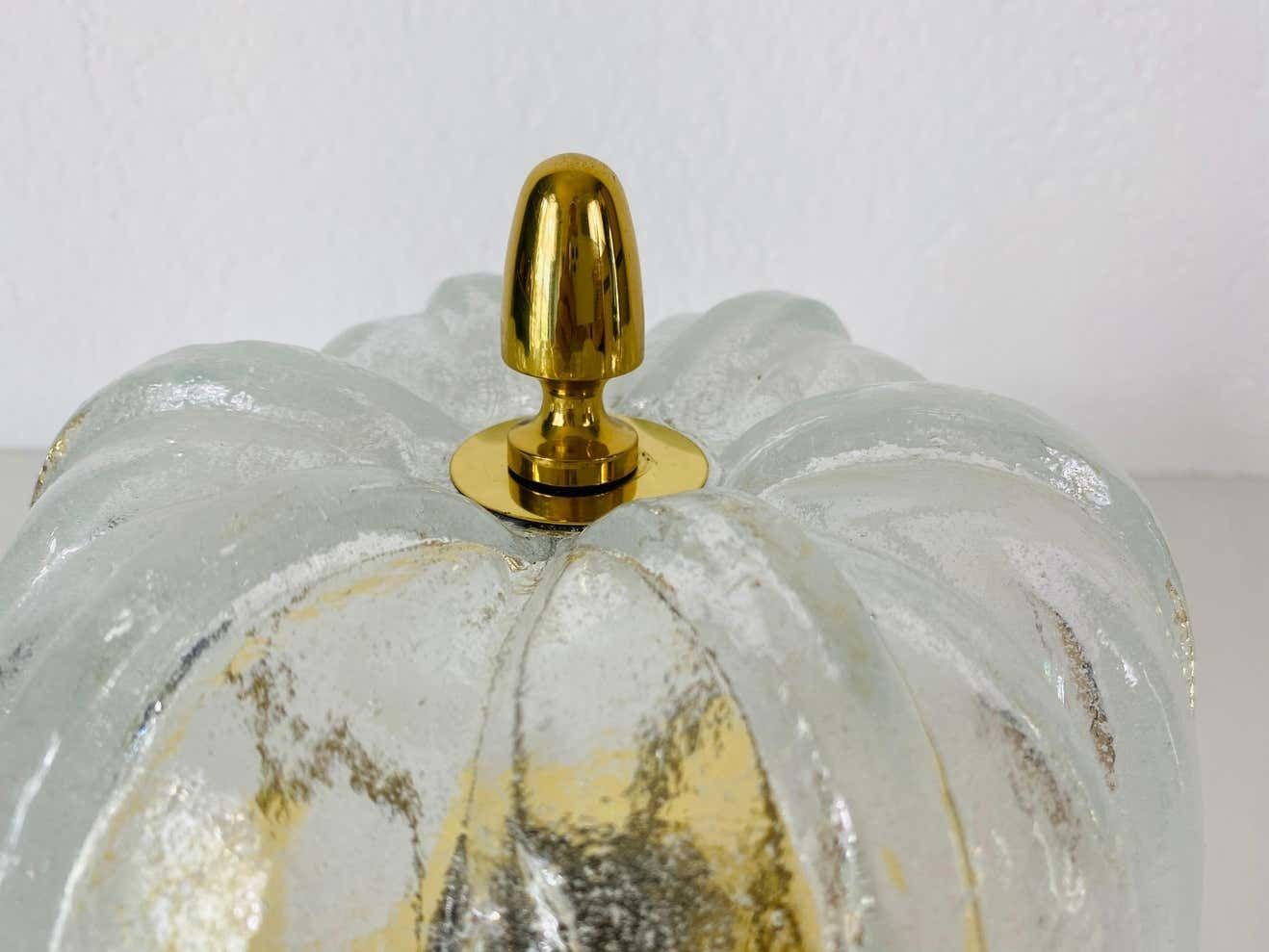 Crystal Glass Round Flushmount By Glashütte Limburg, 1960s, Germany photo buy
