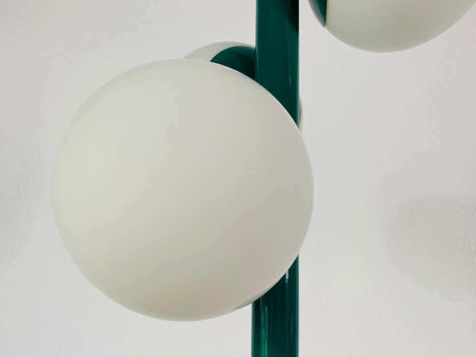 Kaiser Midcentury Green 3 Arm Space Age Chandelier, 1960s, Germany photo vinterior