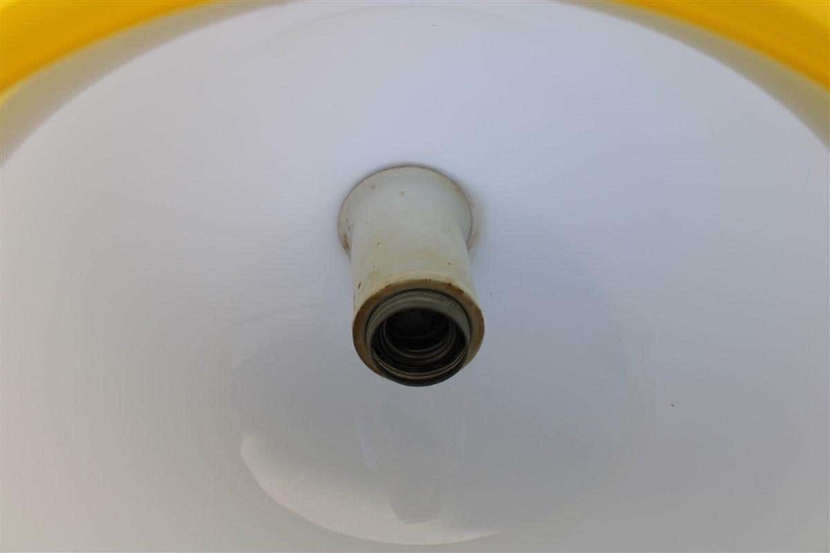 Italian Round Av Mazzega White And Yellow Italian Design 1970s Sottsass Style photo buy