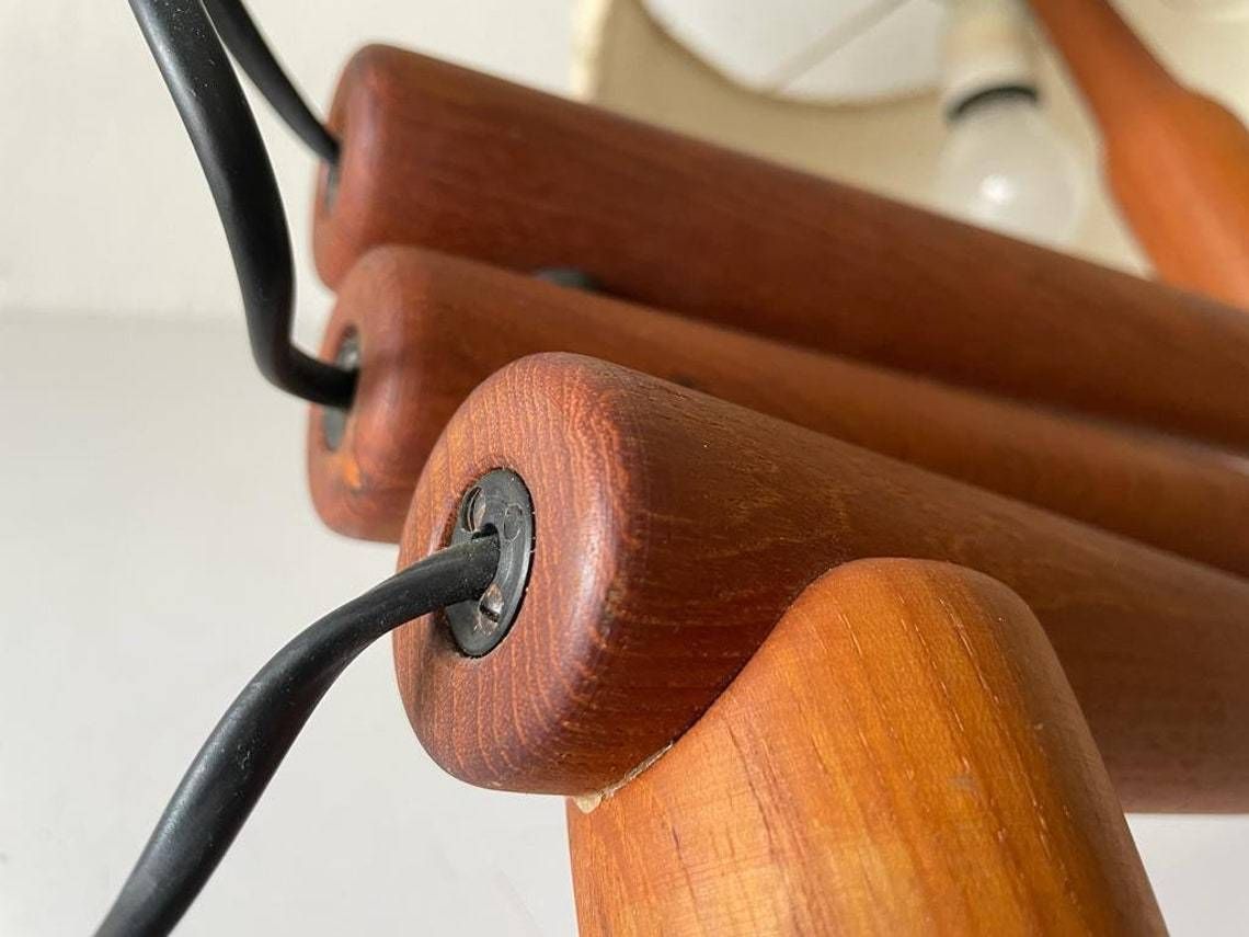 Mid Century Modern Swedish Design Fabric Shade And Wood Adjustable Wall Lamp, 1960s, Sweden photo vintage
