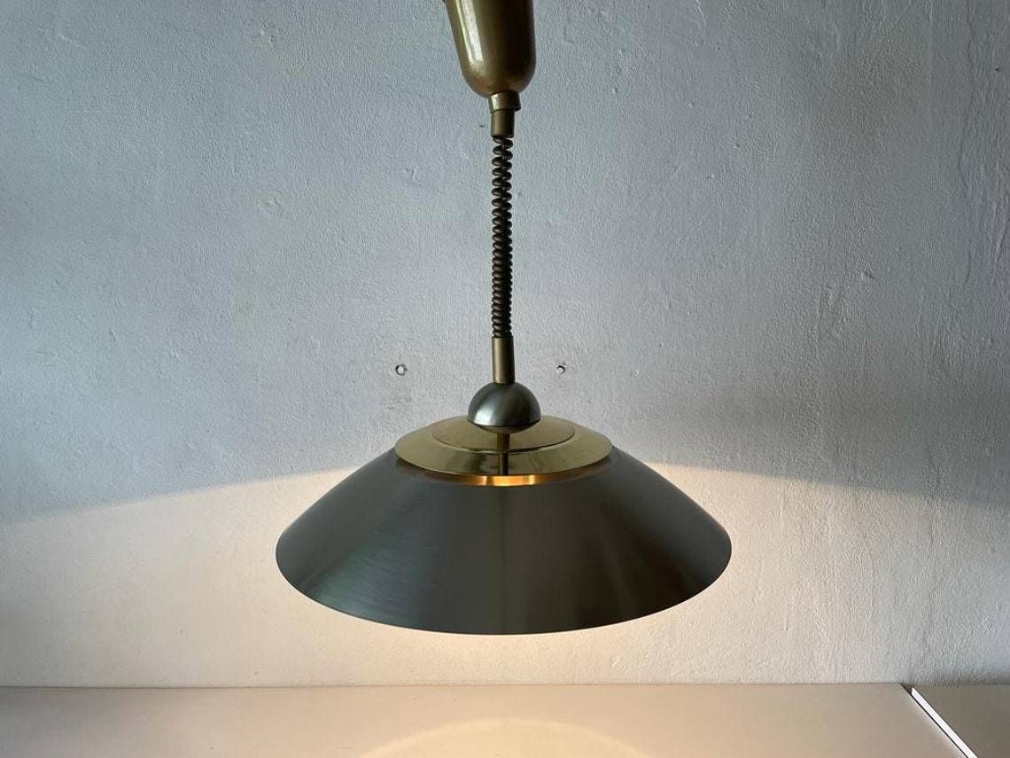 Chrome And Gold Metal Pendant Lamp By Tz, 1970s, Germany photo furniture