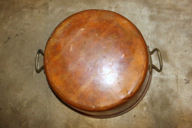 French Quality Copper Jam Preserve Pot With Brass Handles photo buy