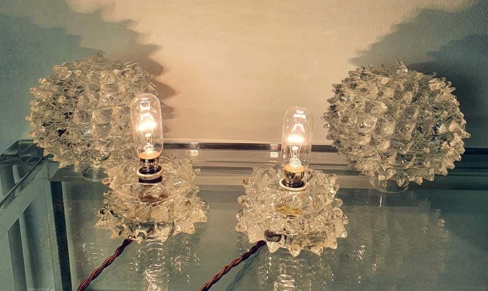 Pair Of Barovier & Toso Rostrato Table Lamps photo buy