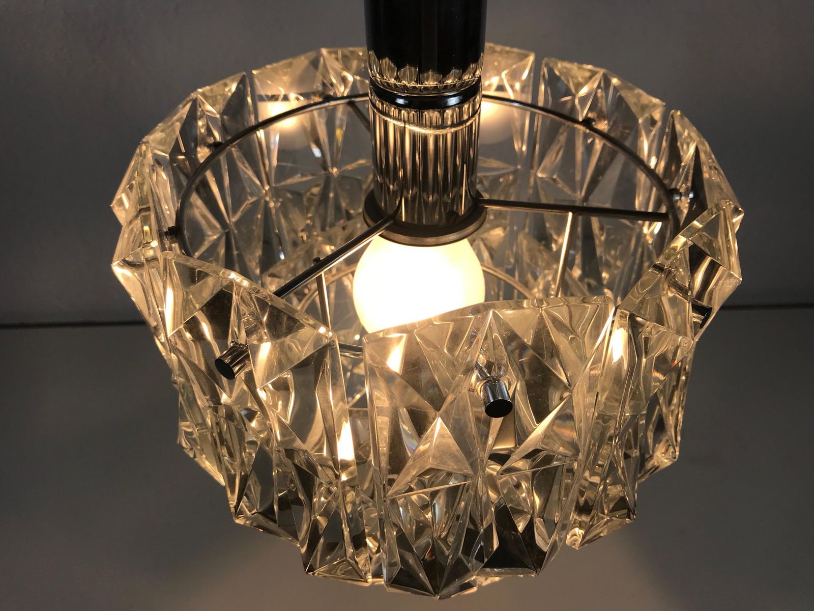 Kinkeldey Crystal Ice Glass Chandelier, Circa 1960s photo furniture