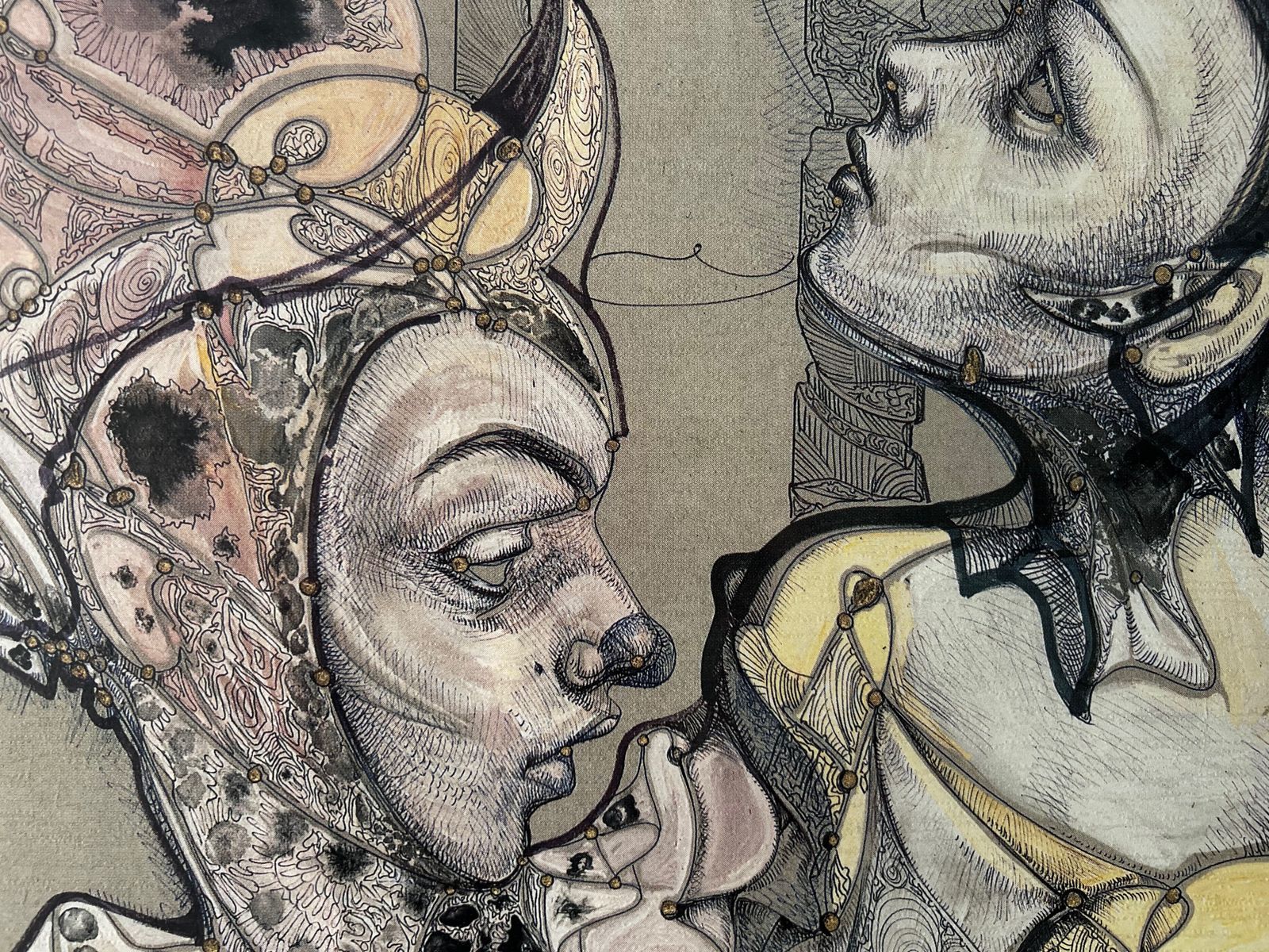 A Pair Of High Quality Theatrical Prints Signed (Undecipherable) By The Artist 1992. photo for sale
