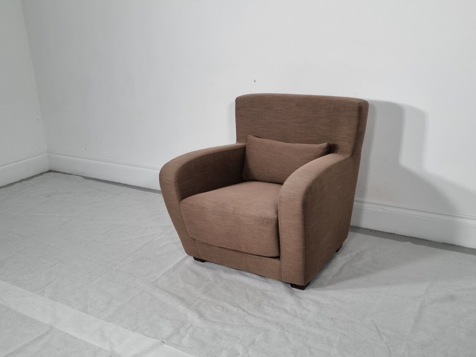 Ligne Roset Lounge Chair In Flecked Weave In Tobacco photo for sale