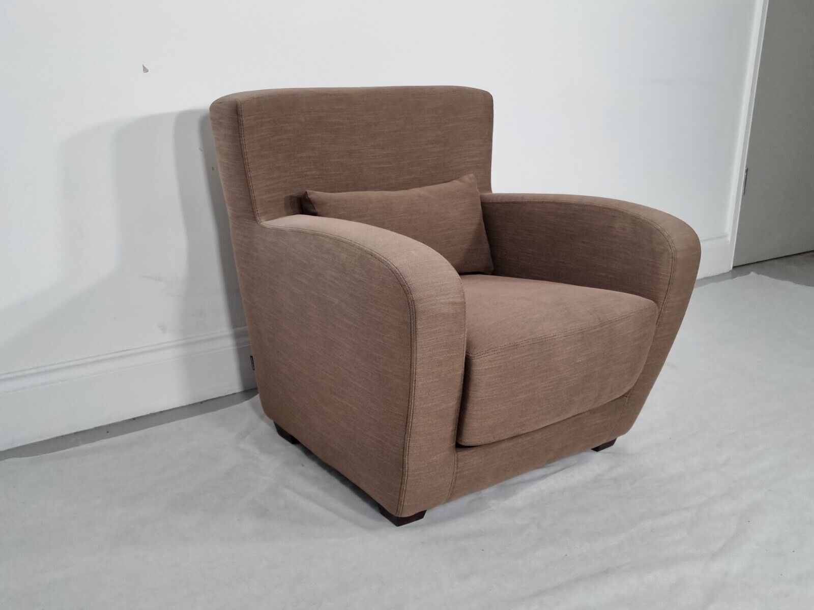 Ligne Roset Lounge Chair In Flecked Weave In Tobacco photo Furniture