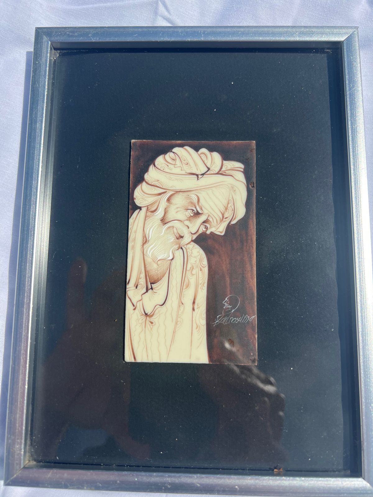 Portraits On Ivory Of Middle Eastern Gentleman By Reza Badrossma photo vinterior