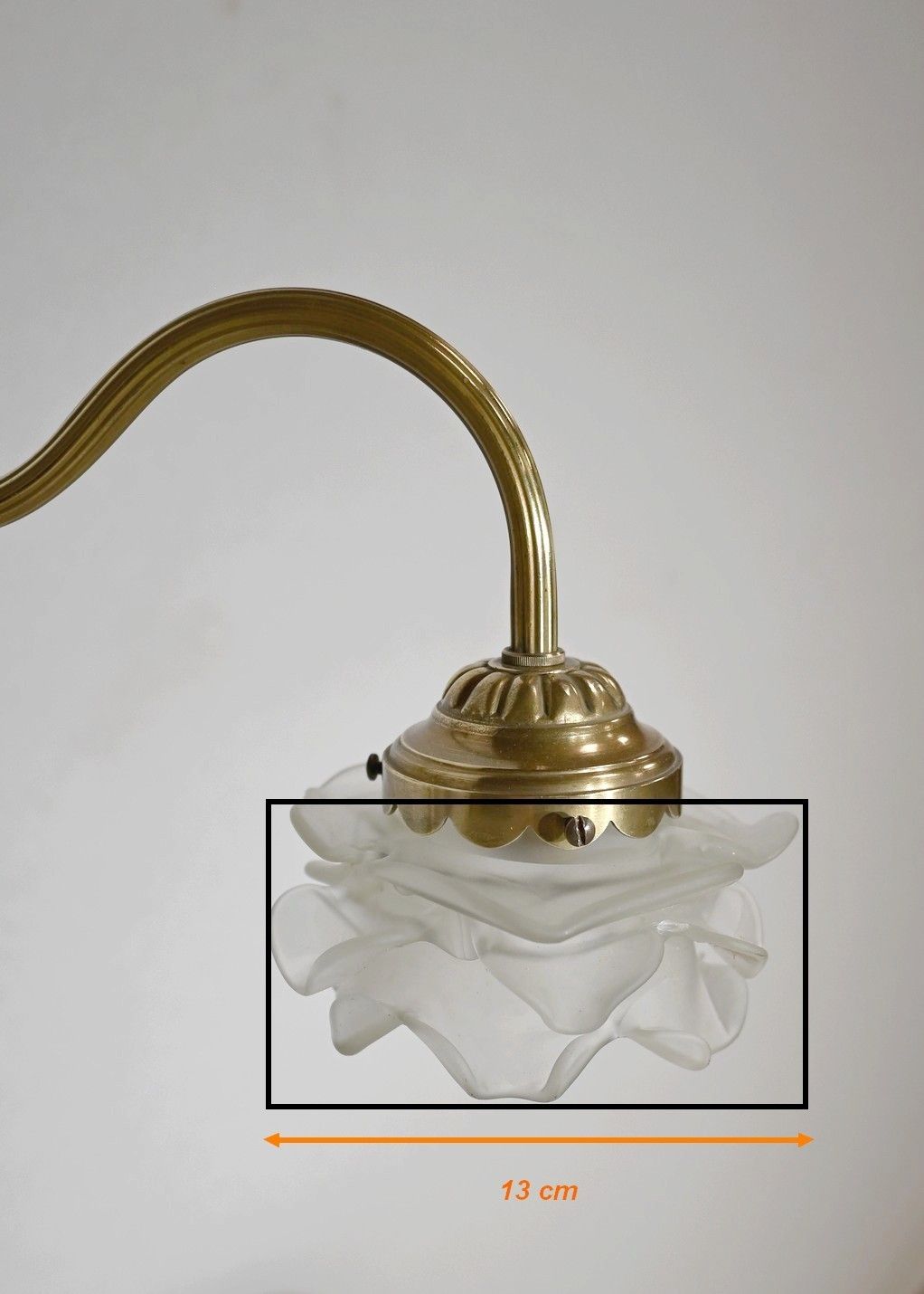 photo buy Small Tulip Lamp In Glass And Bronze, Adjustable, Art Deco – 1920