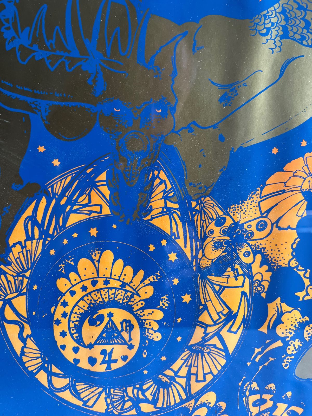 Jimi Hendrix Hapshash Osiris 1967 Fillmore Concert Silkscreened Orignal Rare Music Poster photo vinterior