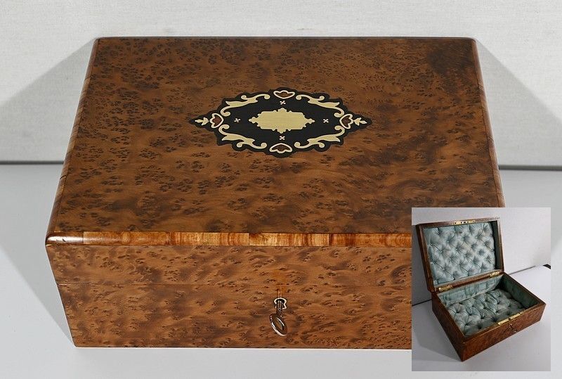 Jewelery Box In Thuya Burl, Napoleon III Period   Late 19th Century