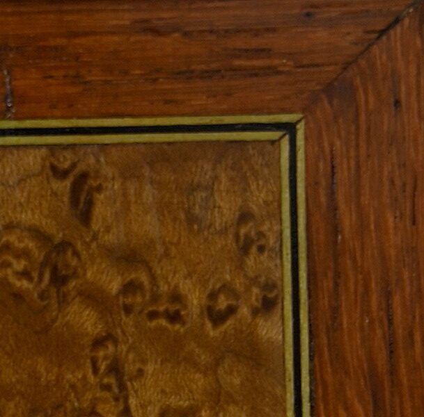 photo for sale Box In Marquetry Of Various Woods   Early 20th Century