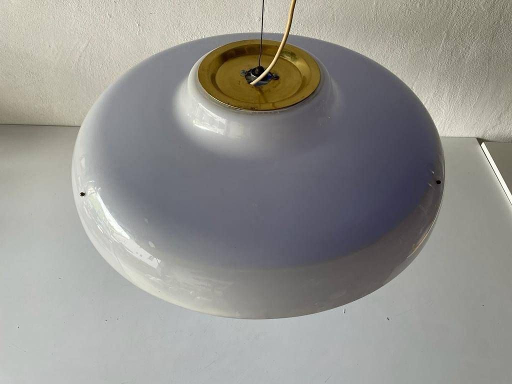 Italian Ufo Design Blue & White Plexiglass Xxl Pendant Lamp, 1970s, Italy photo buy